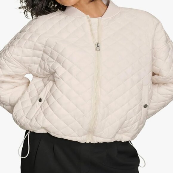 Starter White Quilted Bomber Jacket NWT L Black Label NWT - Picture 1 of 11